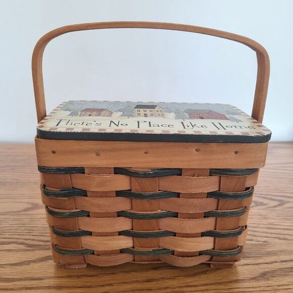 Vintage Crazy Mountain Basket There's No Place Like Home Artist Angela Anderson - Picture 14 of 16